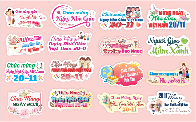 Bộ Hashtag chào mừng ngày nhà giáo Việt Nam